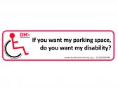 'If you want my parking space...' interior sticker